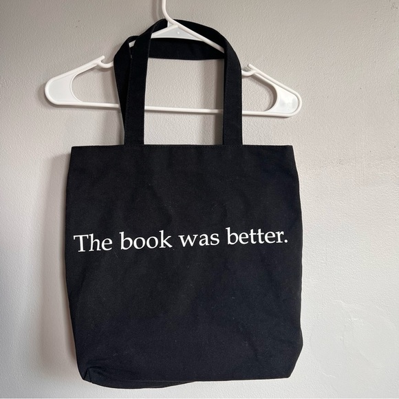 Barnes & Noble Handbags - Barnes and Noble The Book Was Better Canvas Tote Bag Black